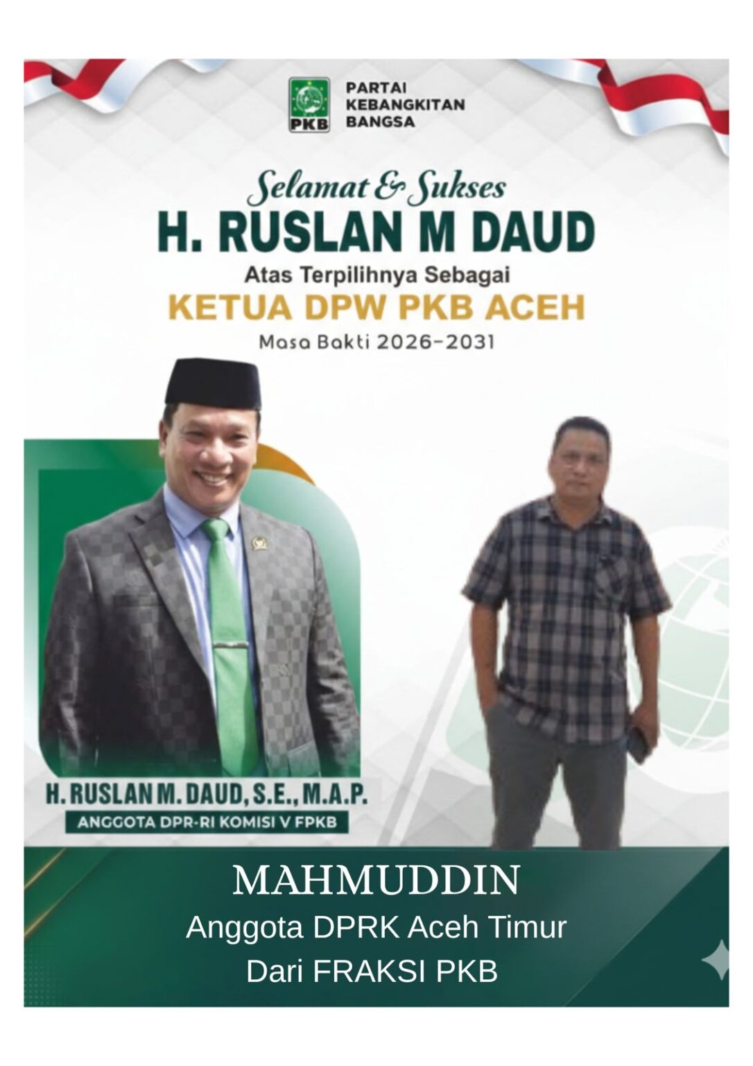 H. Ruslan M. Daud Resmi Terpilih sebagai Ketua DPW PKB Aceh Periode 2026–2031
