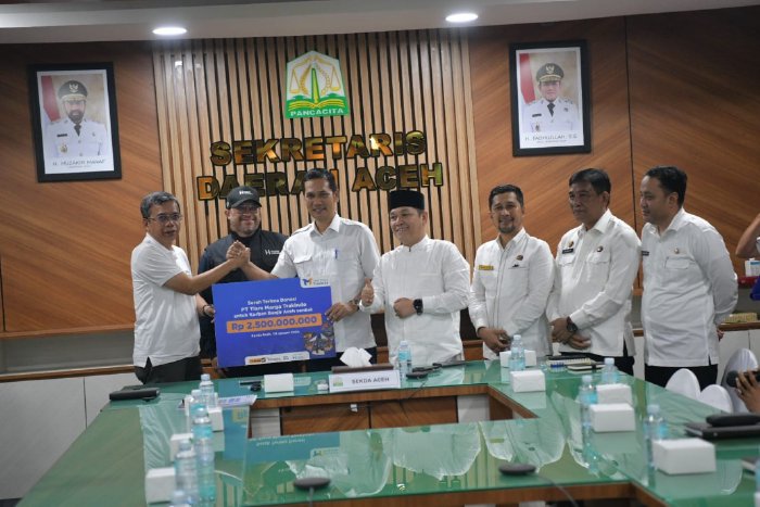 Percepat Rehabilitasi Pascabanjir, Sekda M. Nasir Terima Donasi Rp2,5 Miliar dan Dorong CSR Perusahaan Fokus pada Hunian Warga