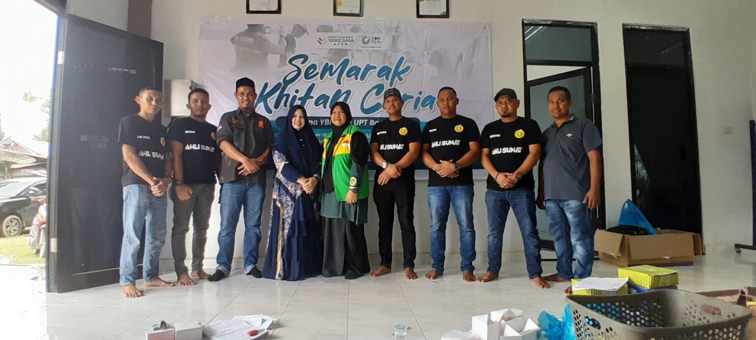Semarak Khitan Ceria, YBM PLN UPT Banda Aceh Gandeng Yakesma Aceh Sunat Massal Gratis di Aceh Utara
